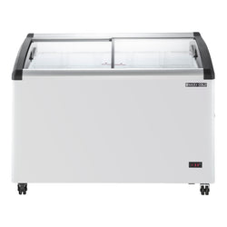 Maxx Cold Curved Glass Top Chest Freezer Display, 8.62 cu. ft. Storage Capacity, in White