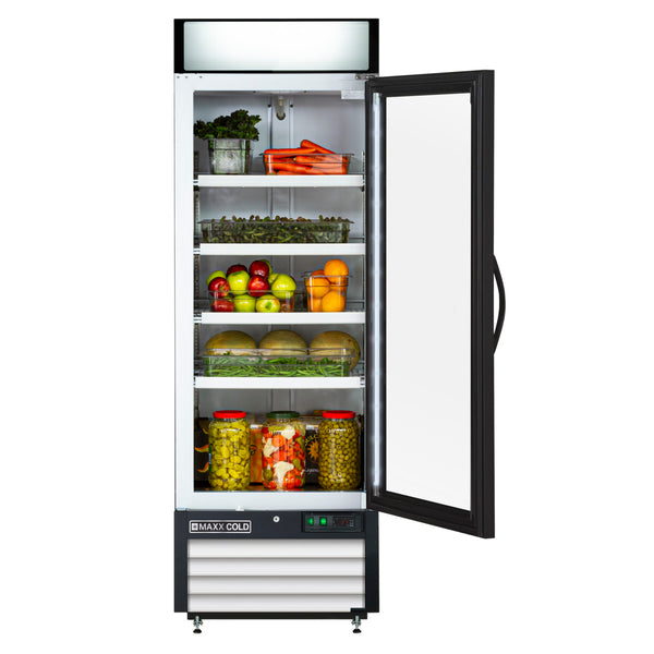 Maxx Cold Single Glass Door Merchandiser Refrigerator, 23 cu. ft., Energy Star, in White