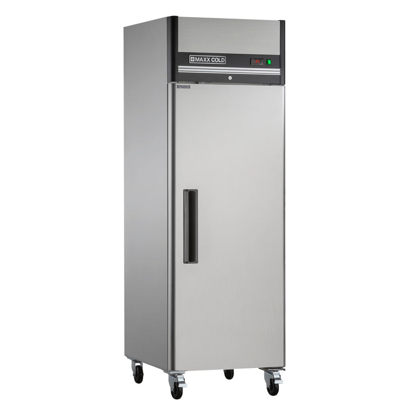 Maxx Cold Single Door Reach-In Refrigerator, Top Mount, 23 cu. ft., Energy Star, in Stainless Steel