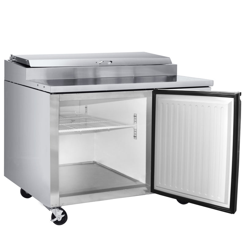 Maxx Cold V-Series 1 Door Refrigerated Pizza Prep Table, in Stainless Steel