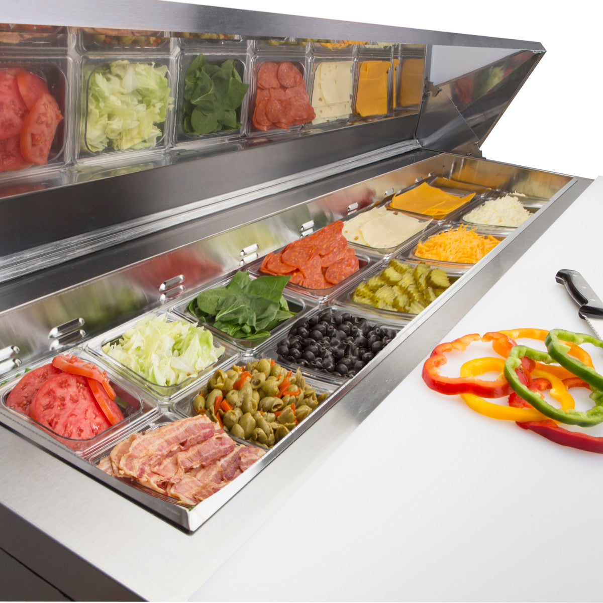 Maxx Cold Two-Door Refrigerated Sandwich and Salad Prep Station