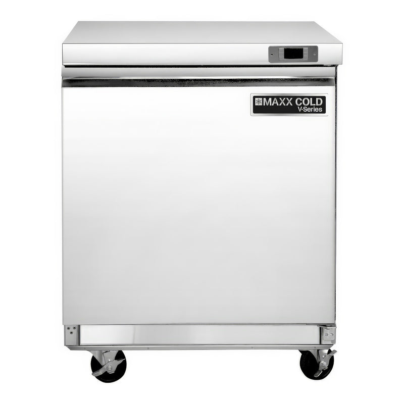 Main Image of Maxx Cold V-Series 1 Door Undercounter Refrigerator, 29"W, 7.8 cu ft, in Stainless Steel (MVR29UHC)