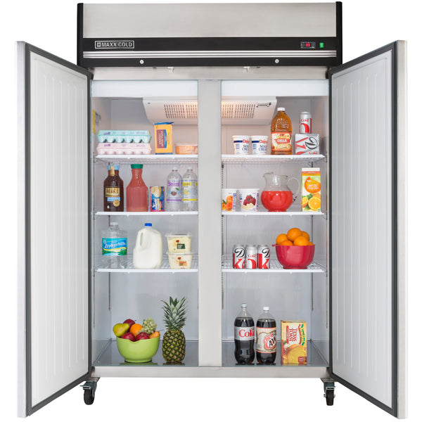 Maxx Cold Double Door Reach-In Refrigerator, Top Mount, 49 cu. ft., Energy Star, Stainless Steel- Lifestyle
