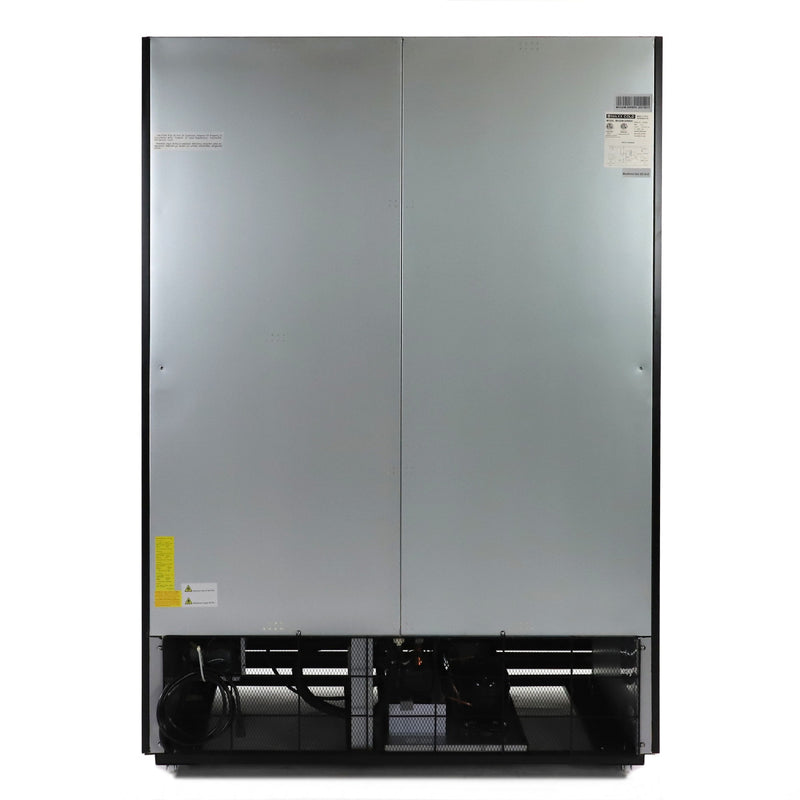 Maxx Cold Double Glass Door Merchandiser Refrigerator, Large Storage Capacity, 50 cu. ft., in Black