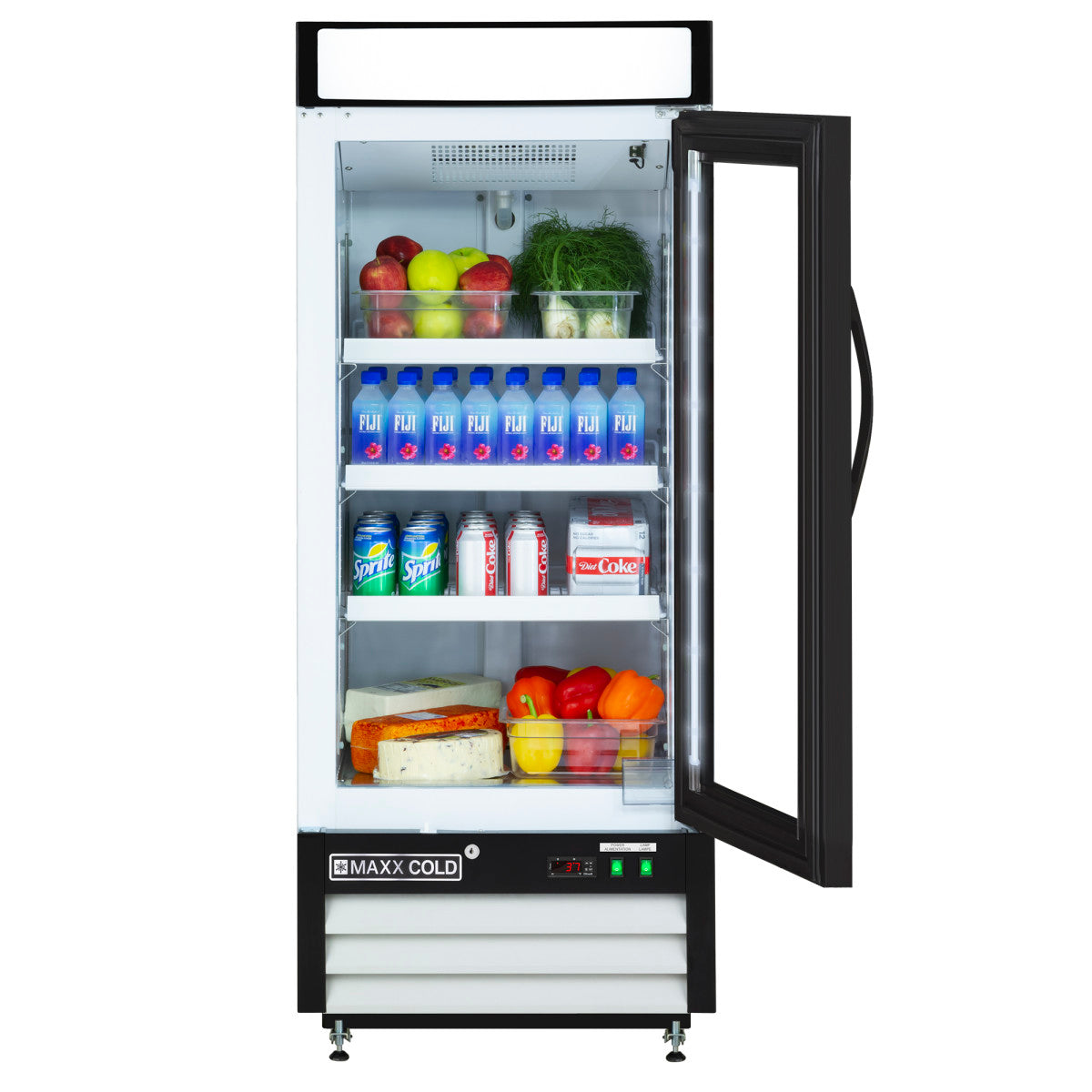 RU-4802　MEVIS&VAN DEURSENRECOLLECTEDWORK Maxx Cold Single Glass Door Merchandiser Refrigerator, 25