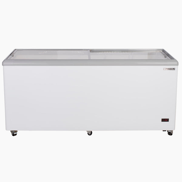 Maxx Cold Sliding Glass Top Mobile Ice Cream Display Freezer, 16 cu. ft. (453L), in White