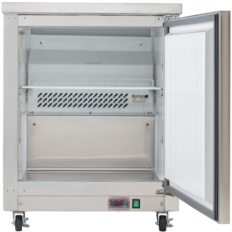 Maxx Cold Single Door Undercounter Freezer, 6.5 cu. ft. Storage Capacity, in Stainless Steel
