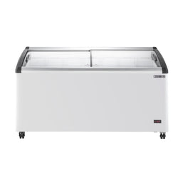 Maxx Cold Curved Glass Top Chest Freezer Display, 12.36 cu. ft. Storage Capacity, in White