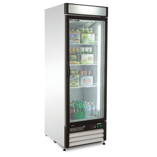 Maxx Cold Single Glass Door Merchandiser Refrigerator, 23 cu. ft., Energy Star, in White- Lifestyle