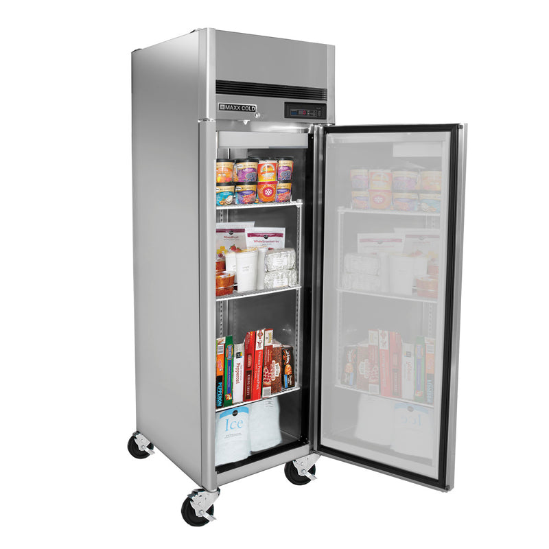 Maxx Cold Single Door Reach-In Freezer, Top Mount, 23 cu. ft., Energy Star, Stainless Steel- Lifestyle