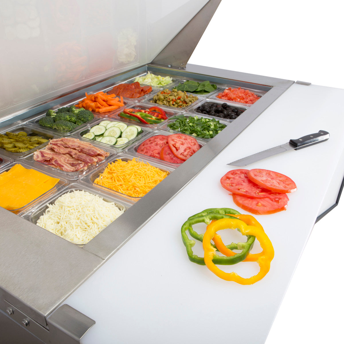 Maxx Cold X-Series Two-Door Refrigerated Mega Top Prep Table, 48