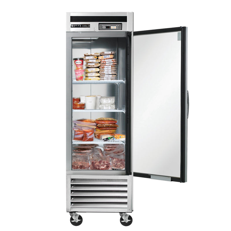 Maxx Cold Single Door Reach-In Freezer, Bottom Mount, 23 cu. ft., Energy Star, Stainless Steel- Lifestyle