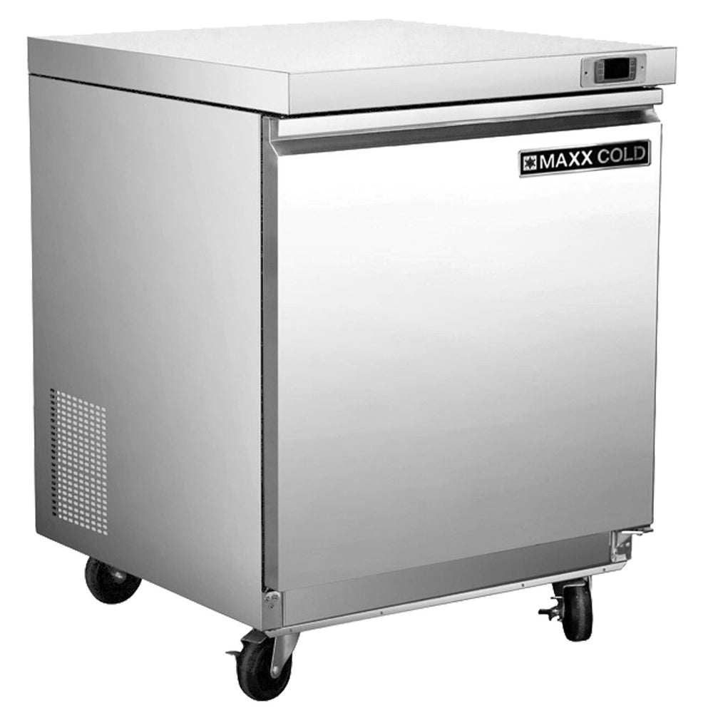 Maxx Cold Single Door Undercounter Refrigerator, 6.7 cu. ft. Storage Capacity, in Stainless Steel