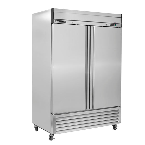 Maxx Cold Double Door Reach-In Refrigerator, Bottom Mount, 49 cu. ft., in Stainless Steel
