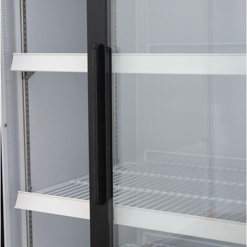 Maxx Cold Double Glass Door Merchandiser Refrigerator, Sliding Door, 48 cu. ft., in White