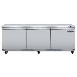 Main Image of Maxx Cold V-Series 3 Door Undercounter Refrigerator, 72"W, 21.8 cu ft, in Stainless Steel (MVR72UHC)