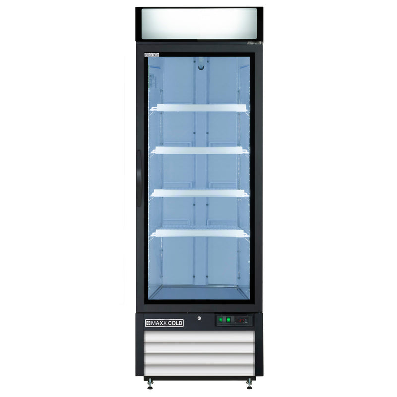 Maxx Cold Single Glass Door Merchandiser Refrigerator, 23 cu. ft., Energy Star, in White
