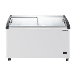 Maxx Cold Curved Glass Top Chest Freezer Display, 9.96 cu. ft. Storage Capacity, in White