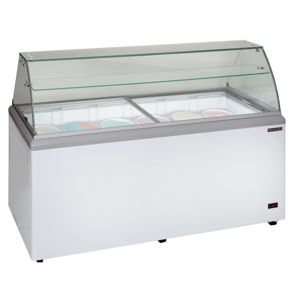 CREA様 Maxx Cold X-Series Ice Cream Dipping Cabinet Freezer with Curved
