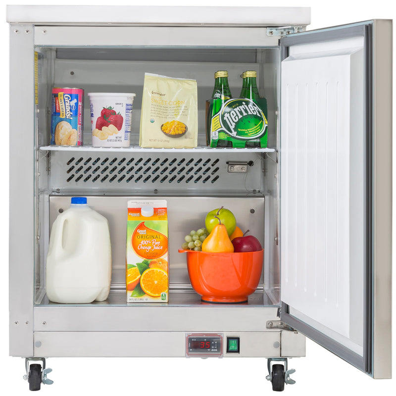 Maxx Cold Single Door Undercounter Refrigerator, 6.5 cu. ft. Storage Capacity, in Stainless Steel
