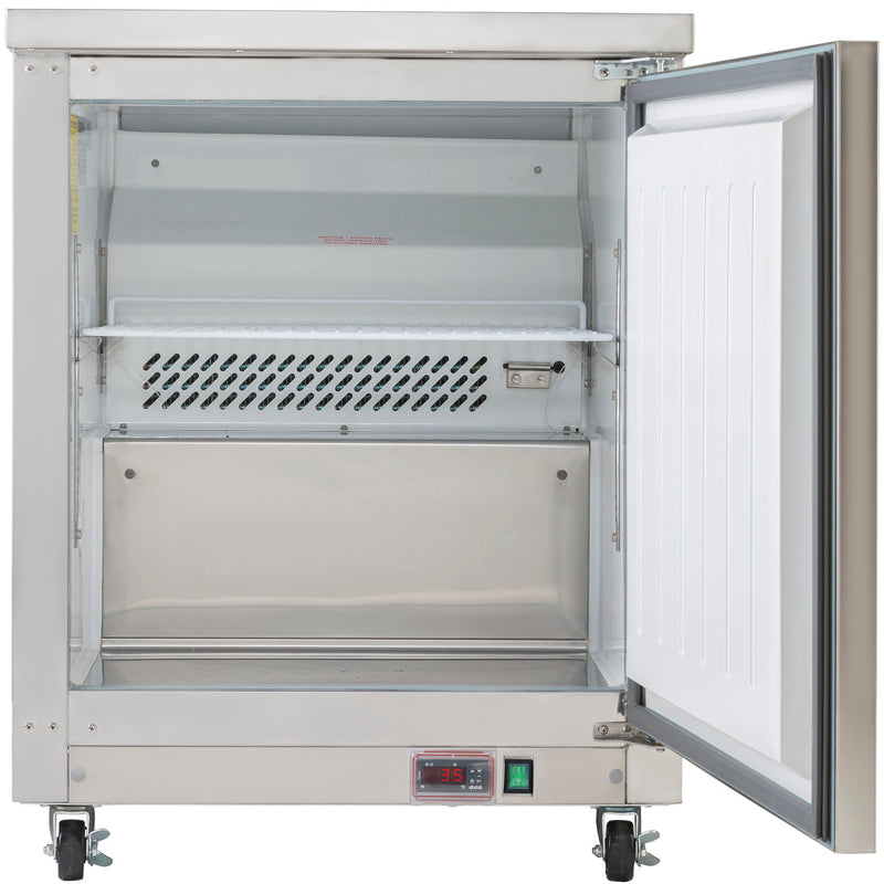 Maxx Cold Single Door Undercounter Refrigerator, 6.5 cu. ft. Storage Capacity, in Stainless Steel