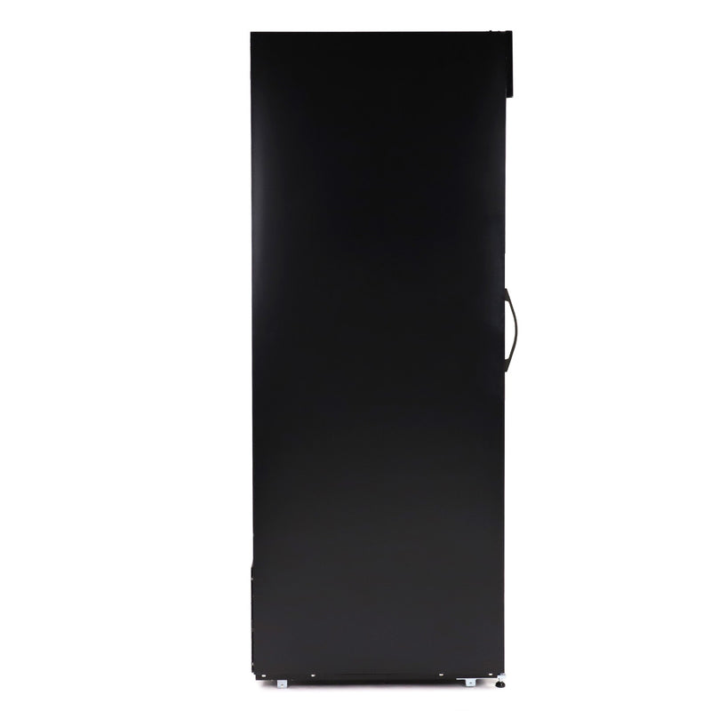 Maxx Cold Double Glass Door Narrow Width Merchandiser Freezer, Swing Style Door, 36 cu. ft., Black