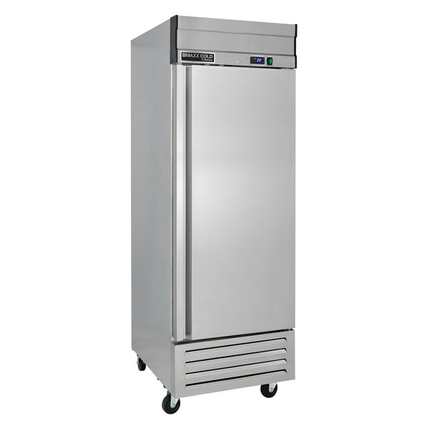 Main Image of Maxx Cold V-Series 1 Door Reach-In Freezer, Bottom Mount, 27"W, 19 cu. ft. Storage Capacity, in Stainless Steel (MVF-23FDHC)