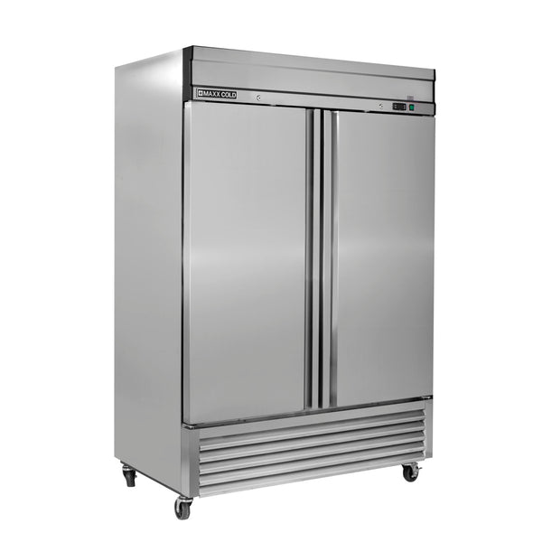 Maxx Cold Double Door Reach-In Freezer, Bottom Mount, 49 cu. ft., in Stainless Steel