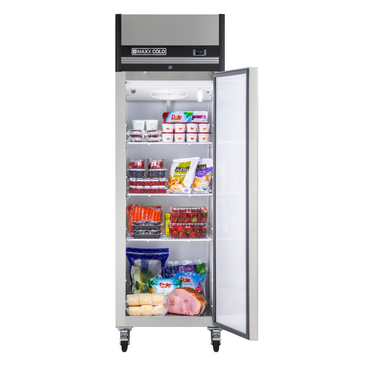 Maxx Cold XSeries Single Door Reachin Freezer, Top Mount, 25.2"W, 19