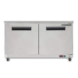 Maxx Cold Double Door Undercounter Freezer, 15.5 cu. ft. Storage Capacity, in Stainless Steel
