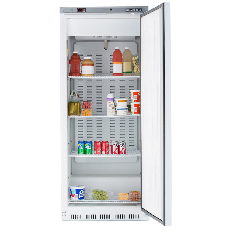 Maxx Cold Single Door Economy Reach-In Refrigerator, 23 cu. ft. Storage Capacity, in White