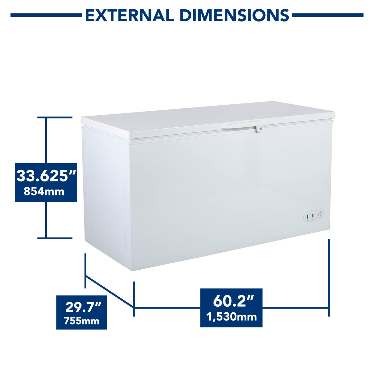 Maxx Cold Select Series Chest Freezer with Solid Top, 60.2