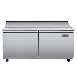 Maxx Cold V-Series 2 Door Refrigerated Sandwich and Salad Prep Station, in Stainless Steel