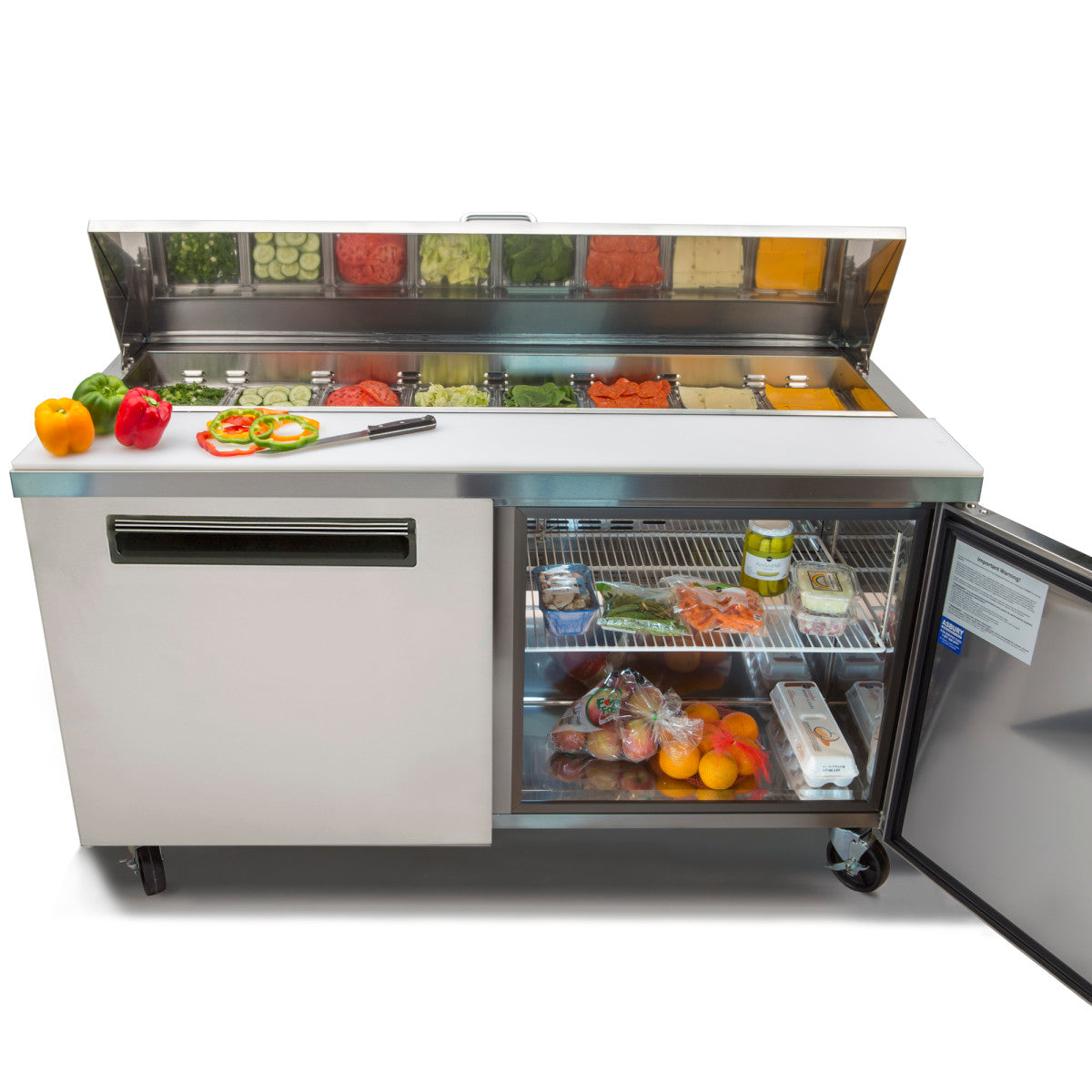 Maxx Cold Two-Door Refrigerated Sandwich and Salad Prep Station