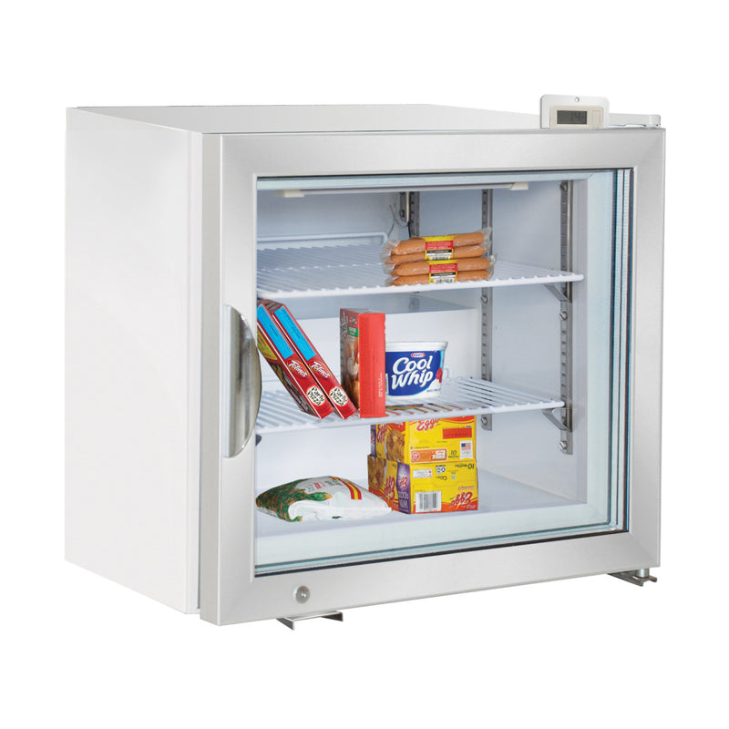 Maxx Cold Merchandiser Freezer, Countertop, 2.1 cu. ft. Storage Capacity, in White