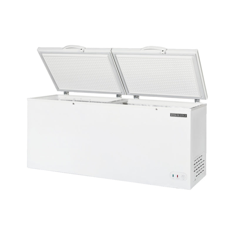 Maxx Cold Extra Large Chest Freezer with Split Top, 30 cu ft. Storage Capacity, in White