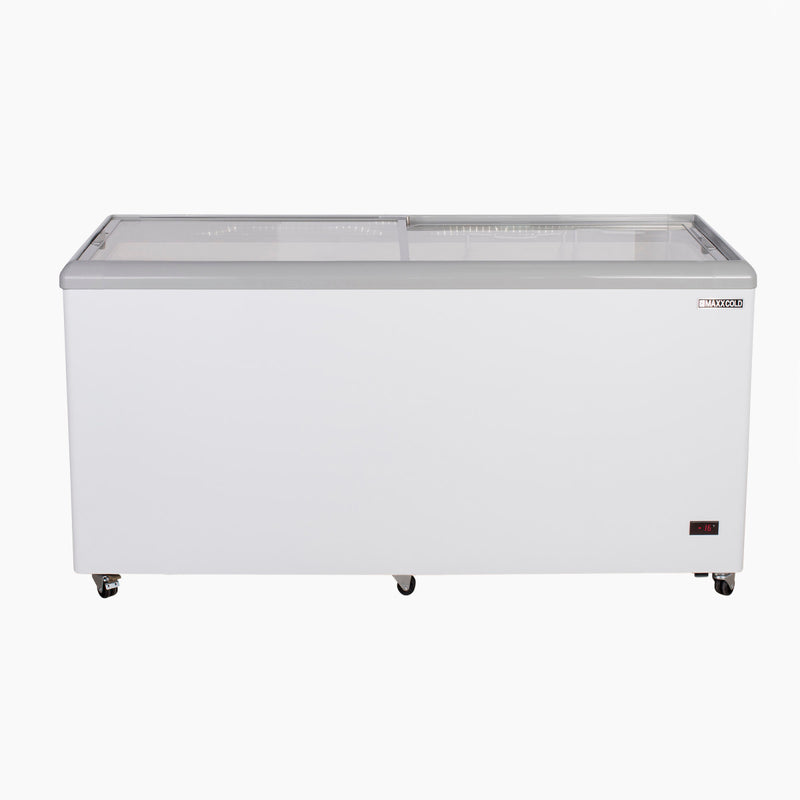 Maxx Cold Sliding Glass Top Mobile Ice Cream Display Freezer, 11 cu. ft. Storage Capacity, in White